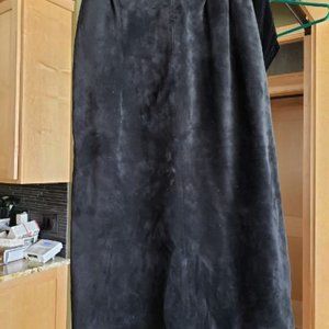 Vintage Ted Lapidus brushed leather/suede skirt
